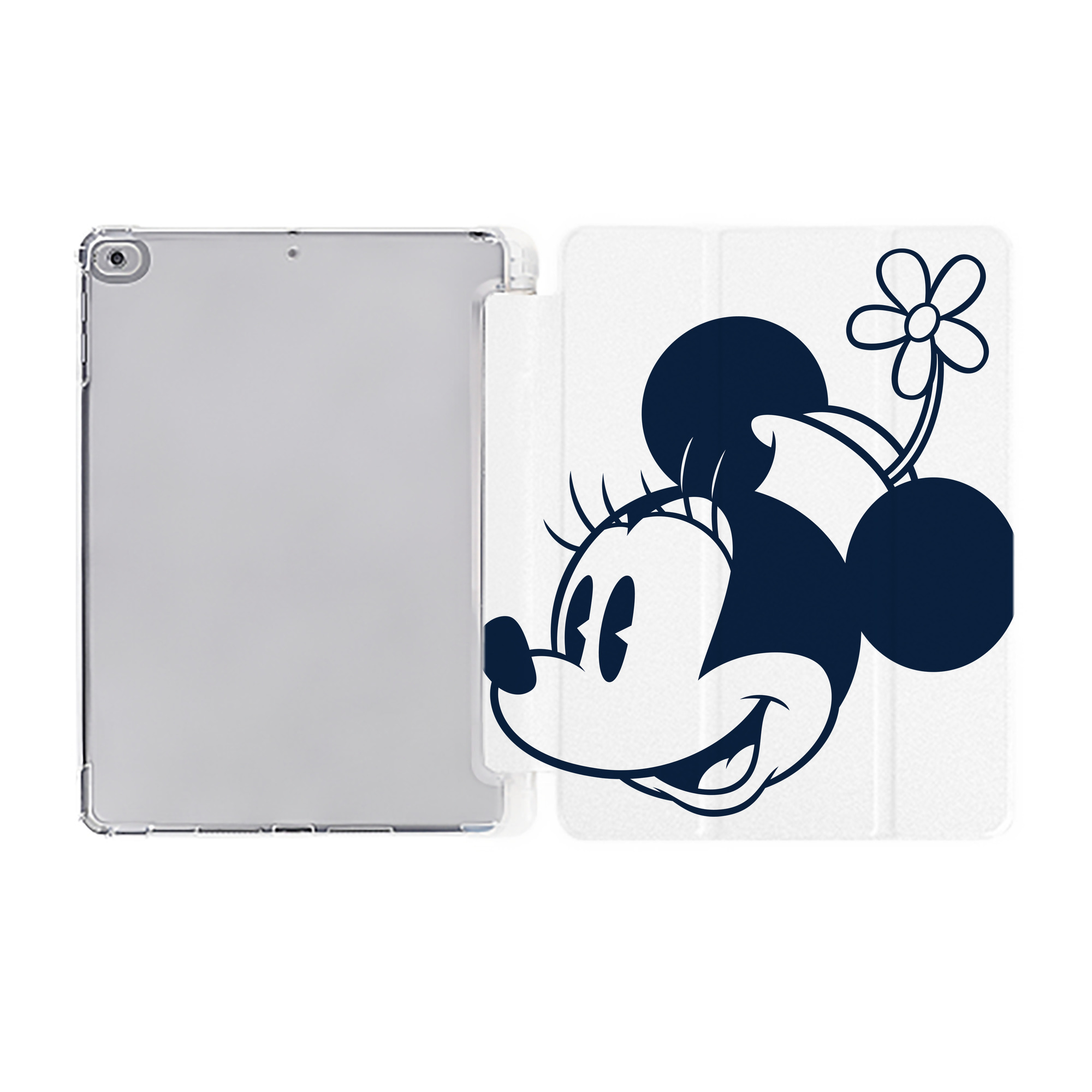 （画像用） ミッキーマウス Mickey Mouse IPad ケース ペン収納付き 三つ折りスタンド PUレザー×シリコン 対応機種9.5/10.5/10.9インチ